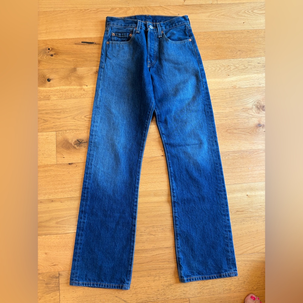 Levi's Women's Straight Leg Jeans in Deep Blue Denim